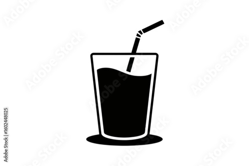 Tall Glass with Straw drink beverage