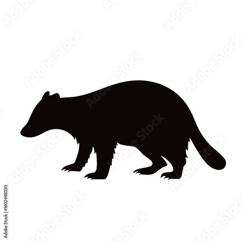 Silhouette of badger

