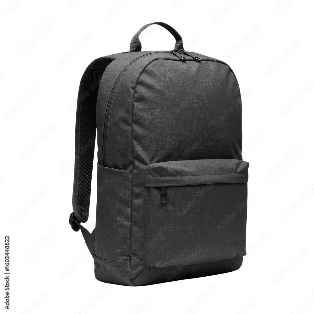 Fototapeta premium Grey backpack with minimalist design and spacious pockets 