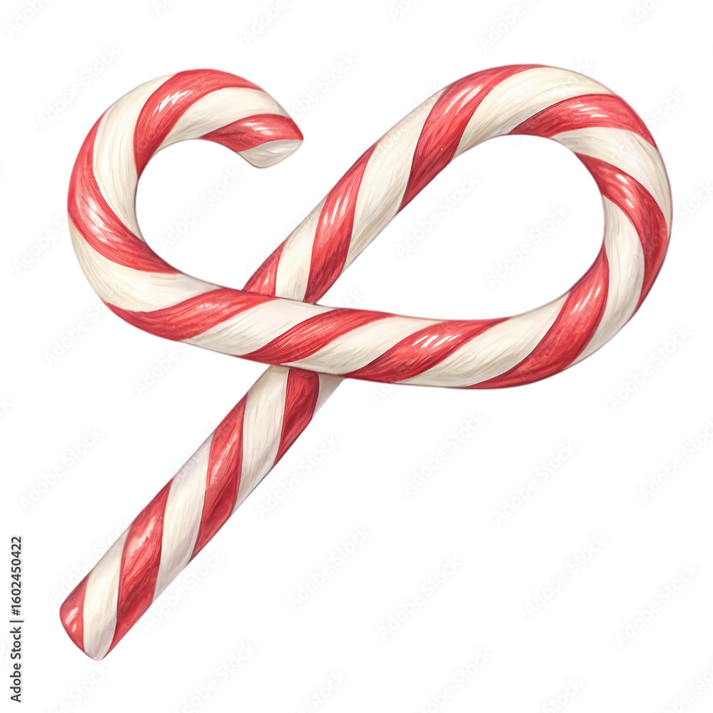 Fototapeta premium A Peppermint Candy Cane Tied in a Knot