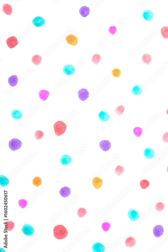 Polka Dot Spotty Circle Spots In Childrens Felt Tip Pen Rainbow Background Polka Dot Spotty Circle Spots In Childrens Felt Tip Pen Rainbow Background