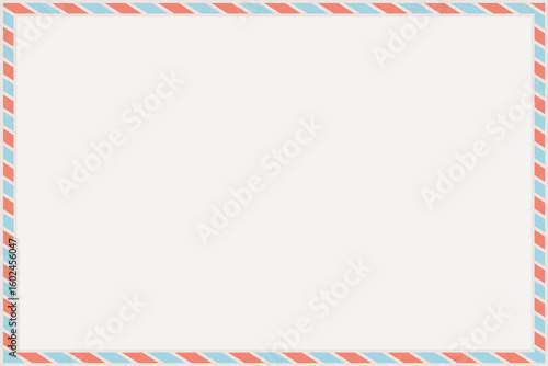 Colorful postal envelop frame vector