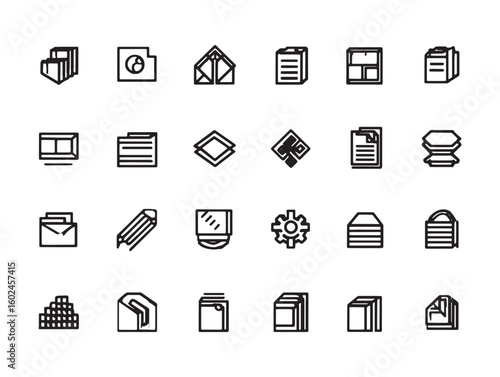 Small Body Text minimalist 2D icon illustration