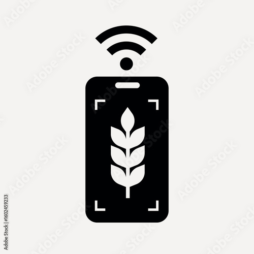 Mobile smart agriculture flat icon element vector