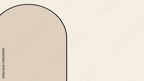 Beige arch shape frame HD wallpaper vector