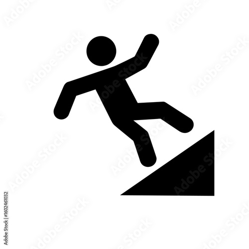 転倒注意の安全ピクトグラム｜Watch Your Step Safety Sign Icon