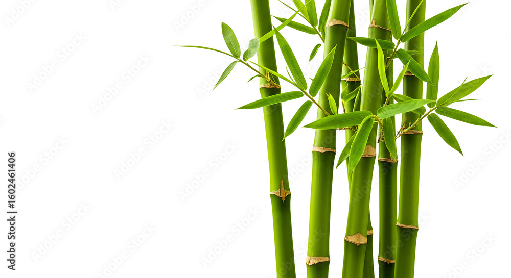 Obraz premium Lush Green Bamboo Plant Stalks Nature Growth Zen Background