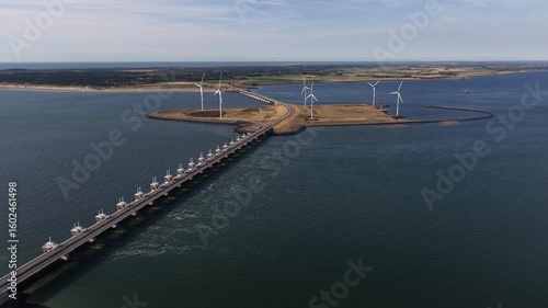 Wallpaper Mural Oosterscheldekering Eastern Scheldt Storm Surge Barrier, part of the Delta Works in Zeeland, Netherlands water management, engineering, protection, and renewable infrastructure, Torontodigital.ca
