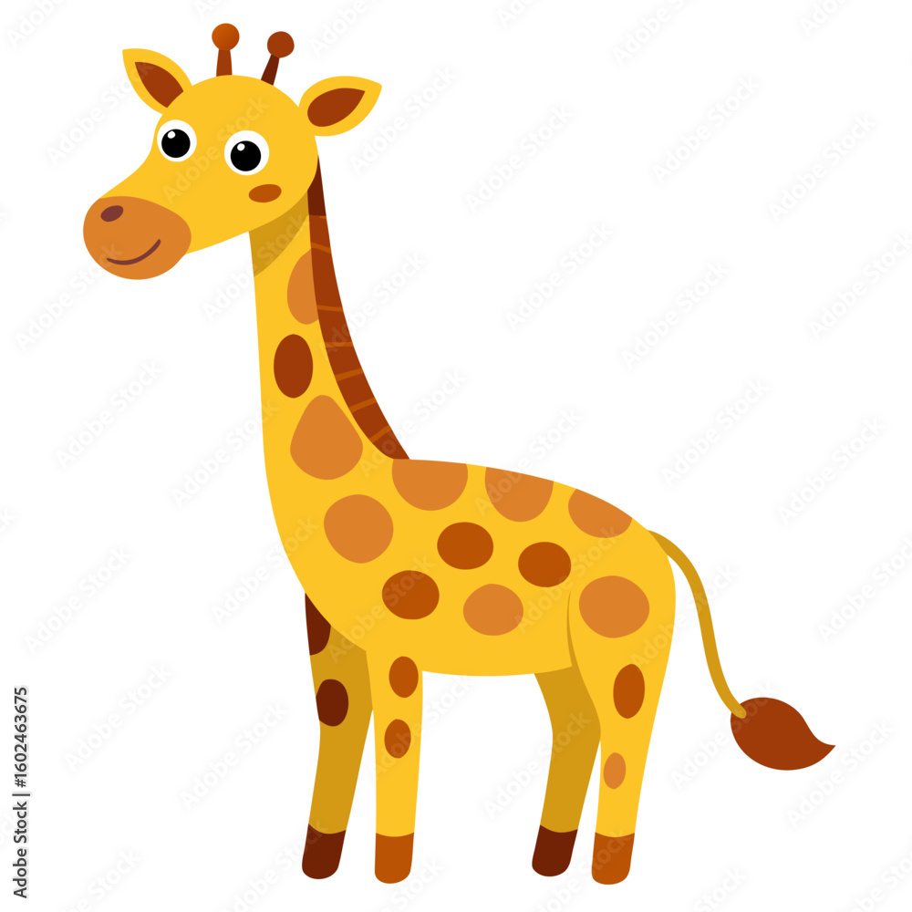 Fototapeta premium giraffe cartoon isolated on white