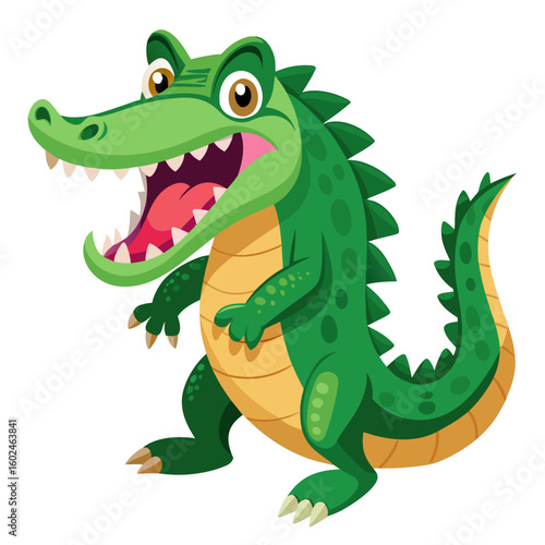 cartoon crocodile with a smile