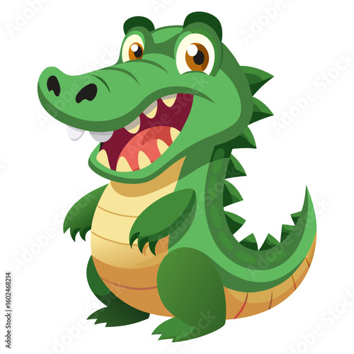 cartoon crocodile with a smile