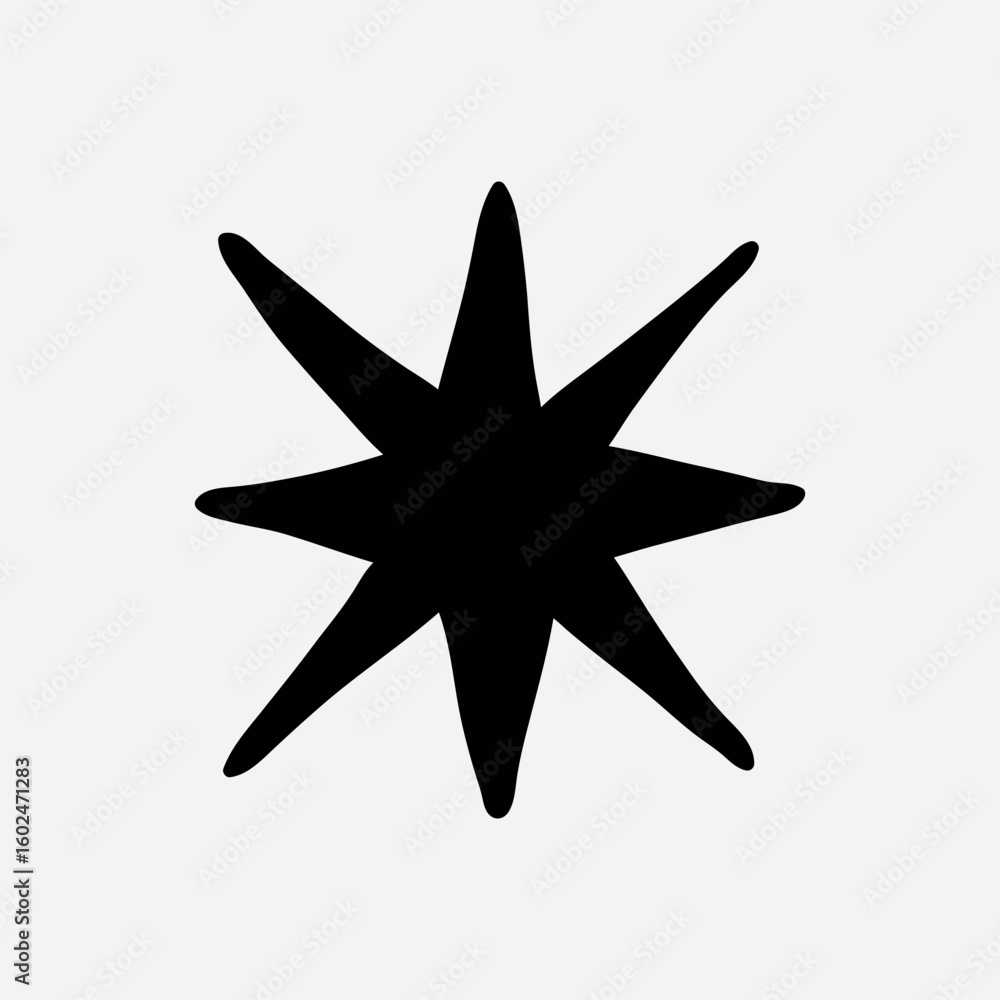 Obraz premium Abstract black star shape vector