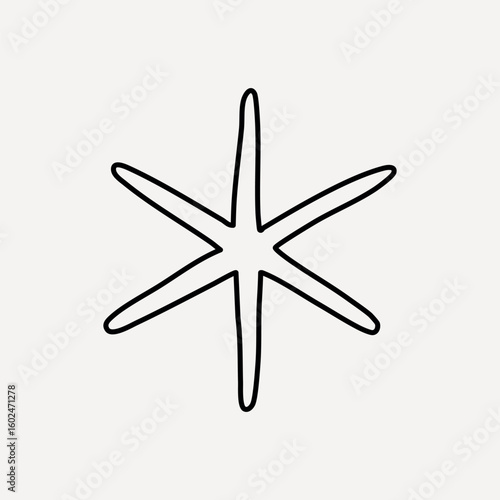Minimalist black star illustration vector