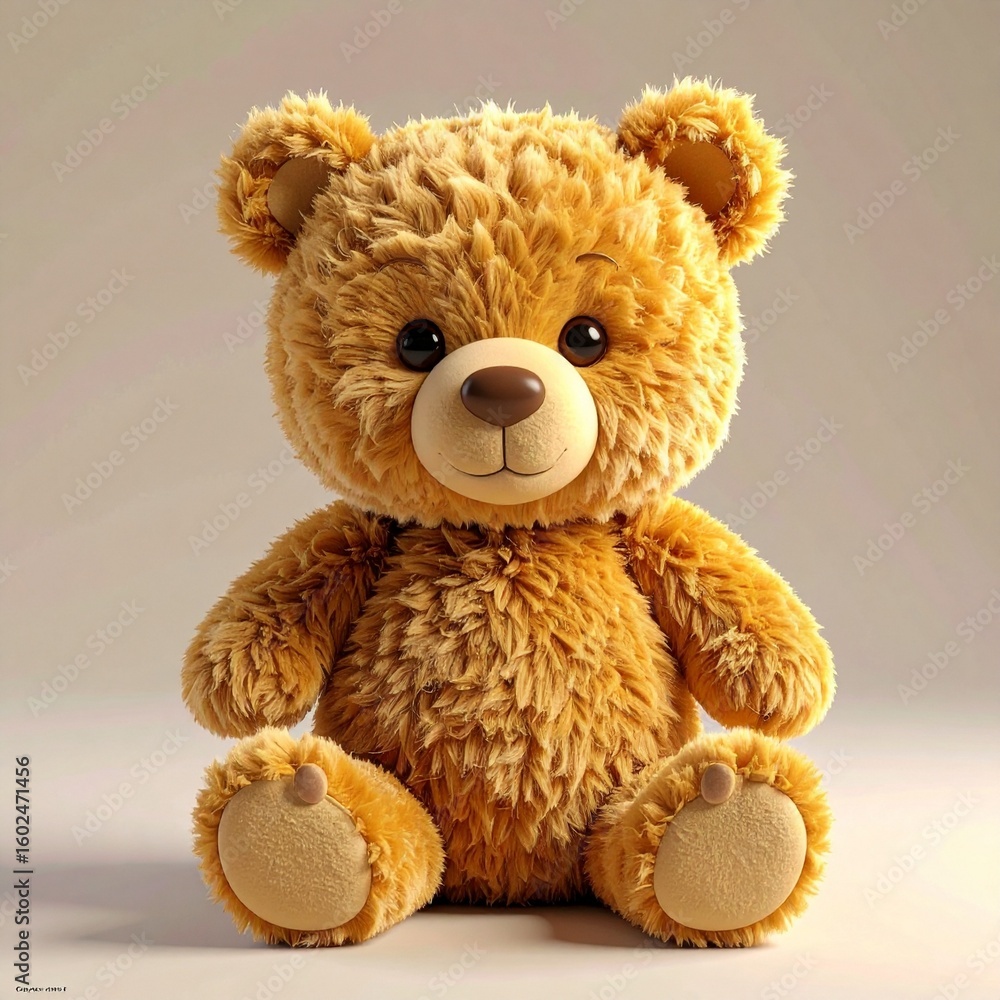 Obraz premium funny 3d honey bear with cute expression