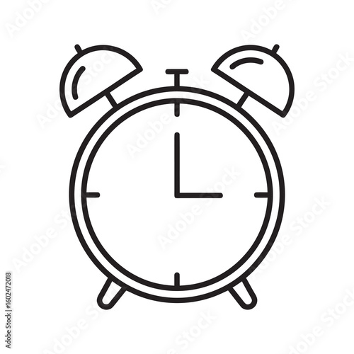Ringing alarm clock icon for wake up call morning reminder and important schedule deadline a timepiece for punctuality and time management plan