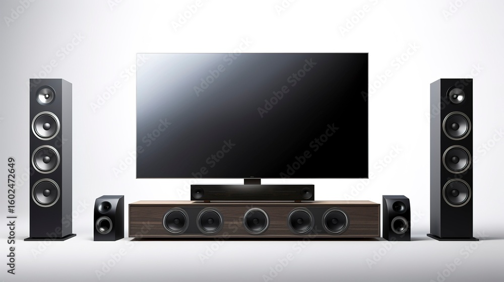 Obraz premium A photo of Integrated Smart Home Theater System