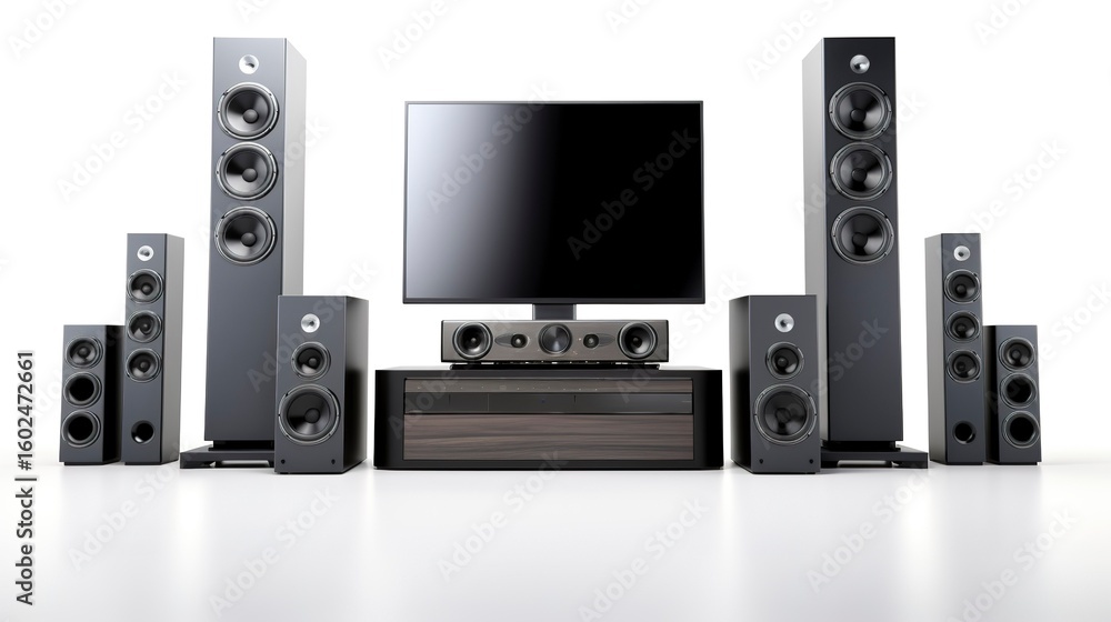 Obraz premium A photo of Integrated Smart Home Theater System