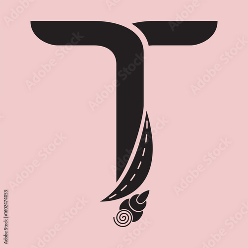Capital T from a homemade font