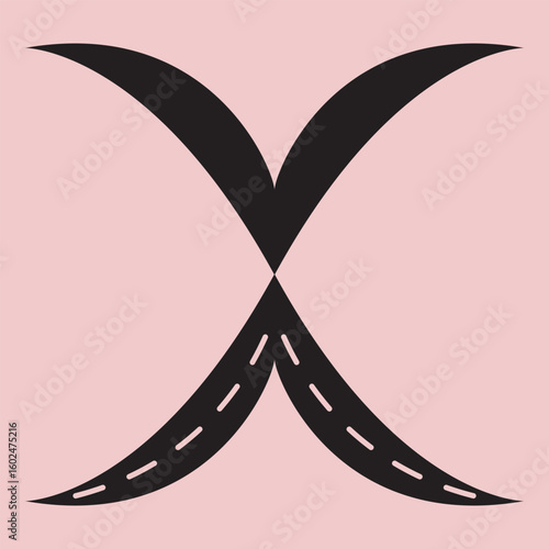 Capital X from a homemade font