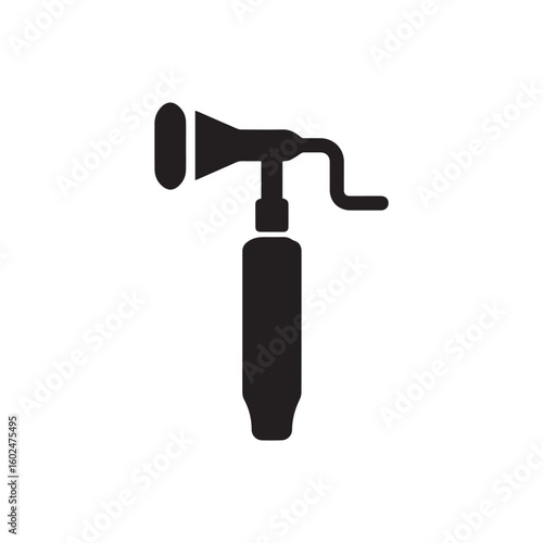 Otoscope Medical Device Silhouette Icon for Ear Examination