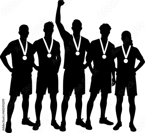 tennis, silhouette, sport, players, female, vector art, illustration, 