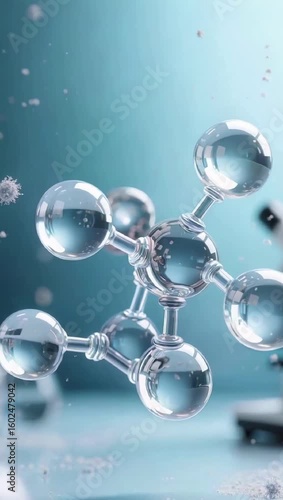 Three-dimensional molecular structure rotation model