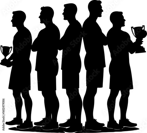 tennis, silhouette, sport, players, female athletes, tennis match, racquet, action, movement, athletic, competitive, black and white, vector art, illustration, 