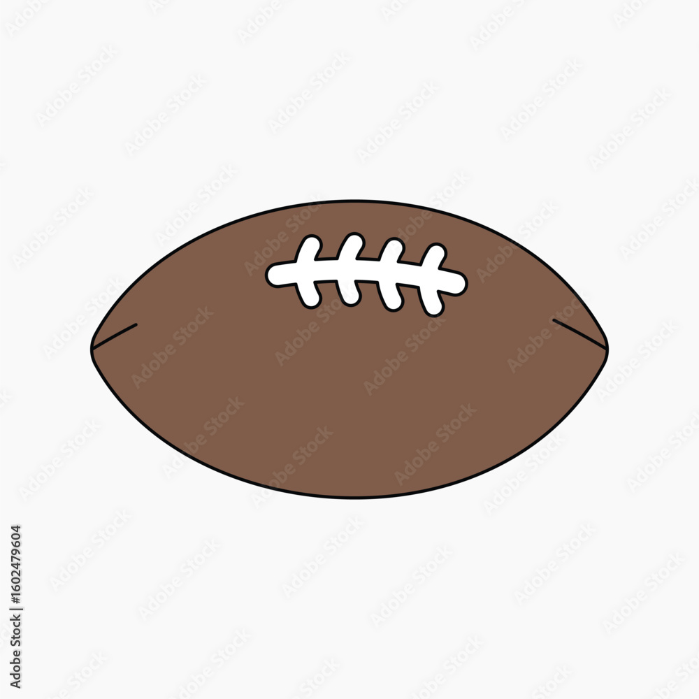 Fototapeta premium Rugby ball equipment illustration collage element vector