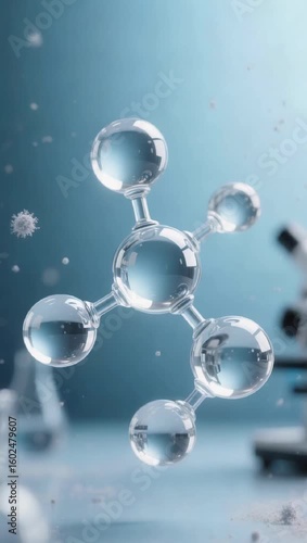 Three-dimensional molecular structure rotation model