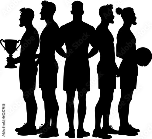 tennis, silhouette, sport, players, female athletes, tennis match, racquet, action, movement, athletic, competitive, black and white, vector art, illustration, 