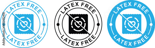 Latex-Free Product Label – Vector Emblem for Health-Safe Goods