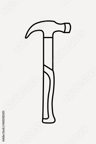 Hammer line art vector
