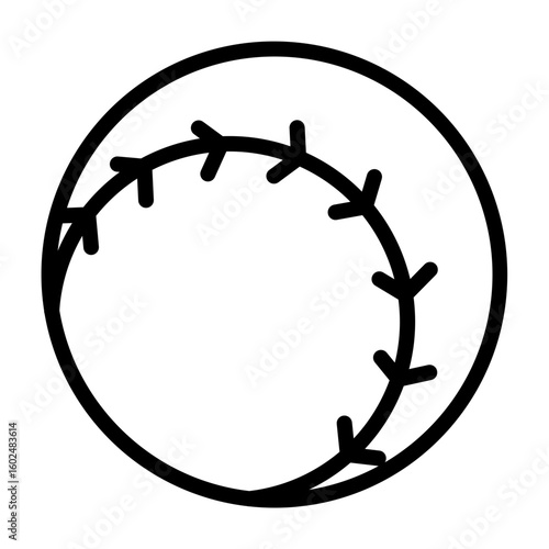 Baseball Vector Line Icon Design