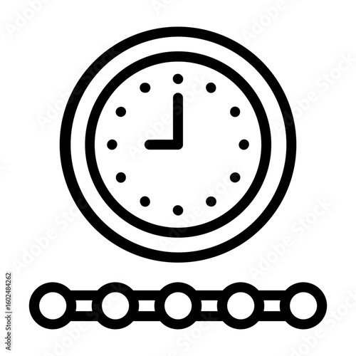 Timeline Vector Line Icon Design