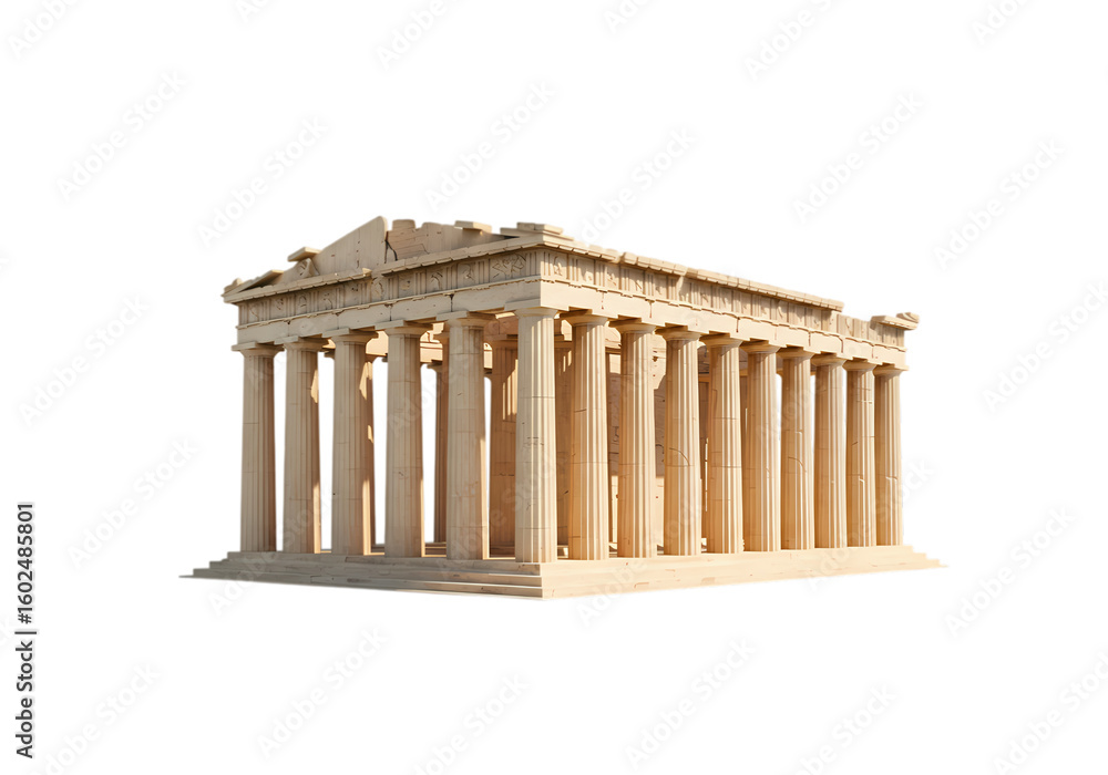 Obraz premium Architectural Remains A 3D Render of the Erechtheion