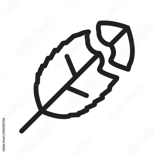 Broken Leaf icon vector image. Suitable for mobile apps, web apps and print media.
