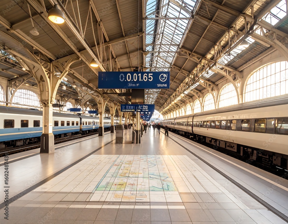 Obraz premium Empty train station platform (2)