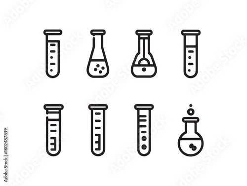Modern Test Tube Icon Design
