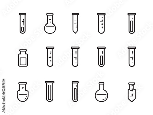 Minimalist Test Tube Illustration