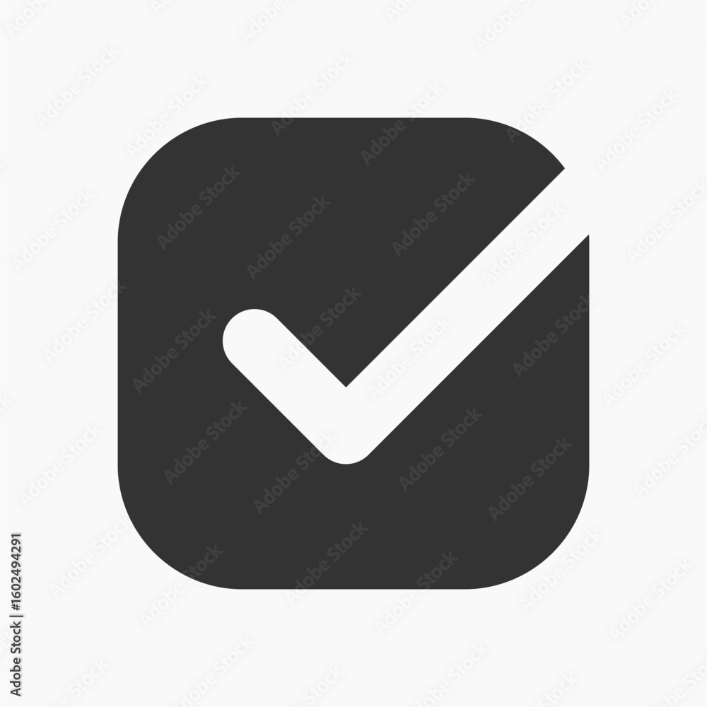 Minimal checkmark icon design vector Minimal checkmark icon design vector