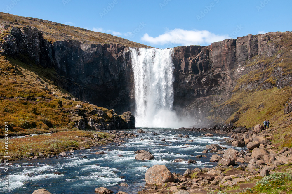 Fototapeta premium Route 93 Iceland, view of gufufoss waterfall