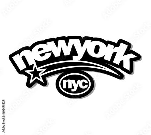 New york typography slogan. Varsity athletic vintage for t shirt. Nyc tee shirt graphics, urban print. Vector illustration.