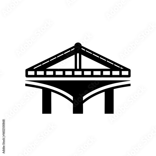 highway overpass icon vector   