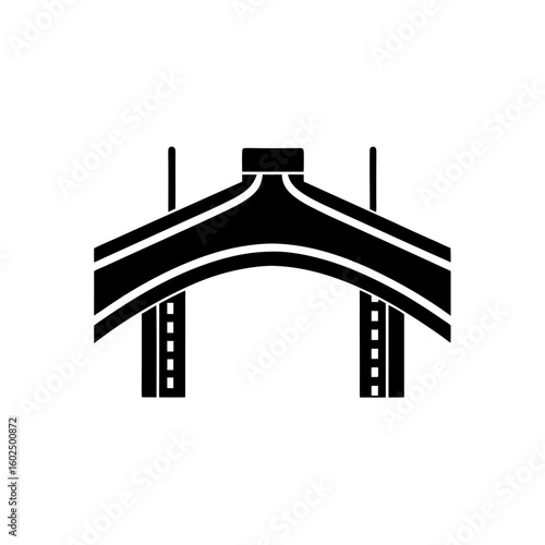 highway overpass icon vector   
