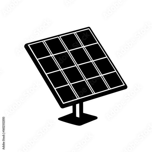 solar panel icon vector  