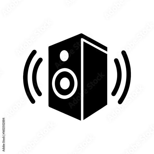 speaker sound waves icon vector  