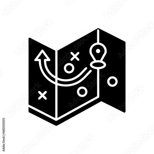 strategy map icon vector  