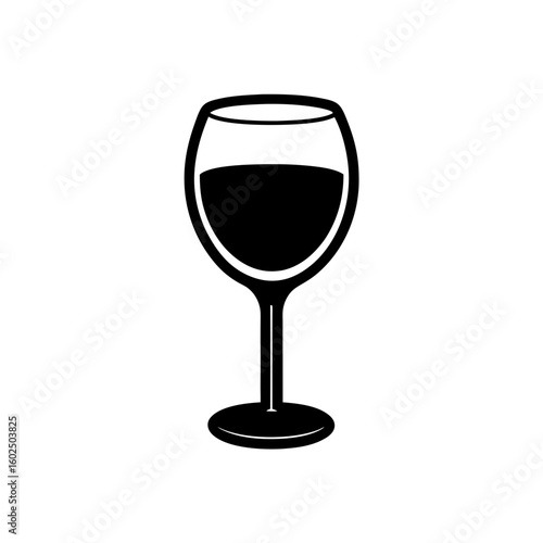 wine glass vector icon  
