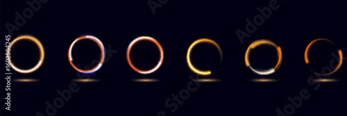 Abstract neon background. luminous circle. Luminous spiral cover. Wake wave, fire path trail line and swirl effect curve. Food isolated. space tunnel. Ellipse shimmery color.