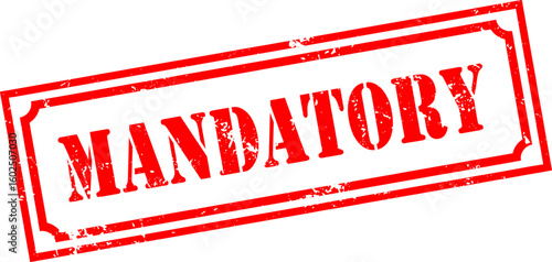 Grunge stamp mandatory